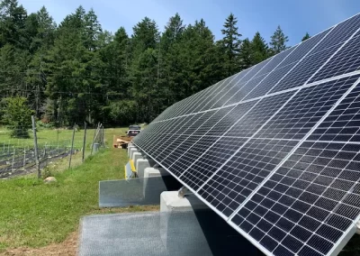 Ground mounted solar panel array