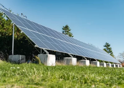 Ground mounted solar panel array